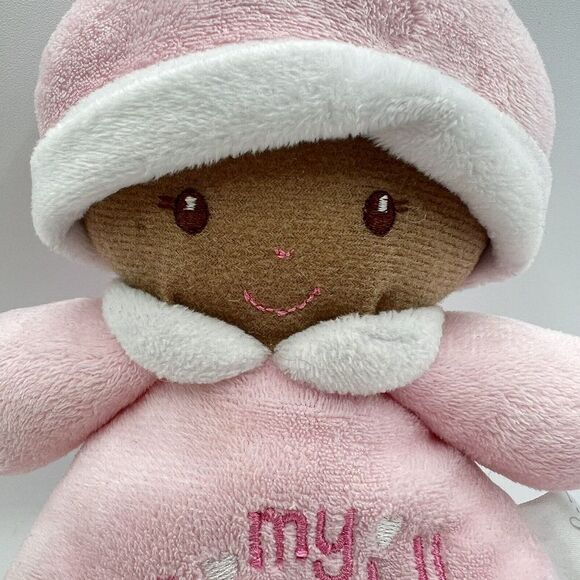 Baby Ganz Collection Plush Pink Stuffed Toy My First Baby Doll Rattle Brown Skin - Picture 4 of 7
